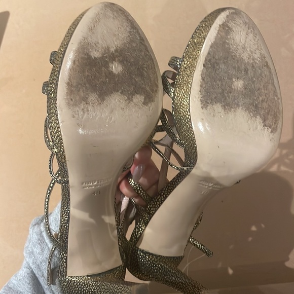 Mui Mui black/gold pumps. Size 40. - Picture 4 of 4